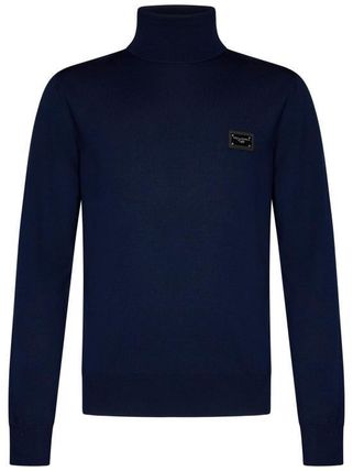 国内初の直営店 ☆DOLCE&GABBANA ドライバーズニット ジップアップ 42 ブルー トップス