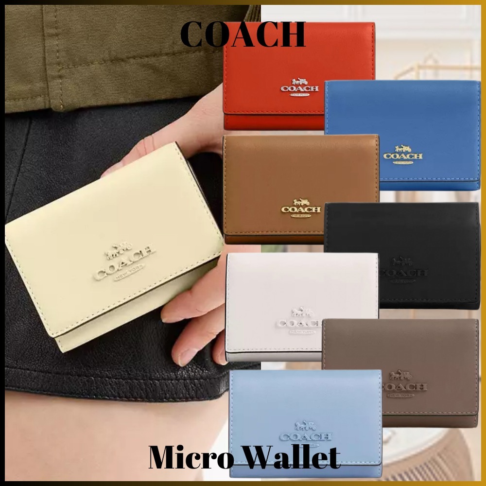 収納力抜群★Coach★ 三つ折り マイクロスナップウォレット