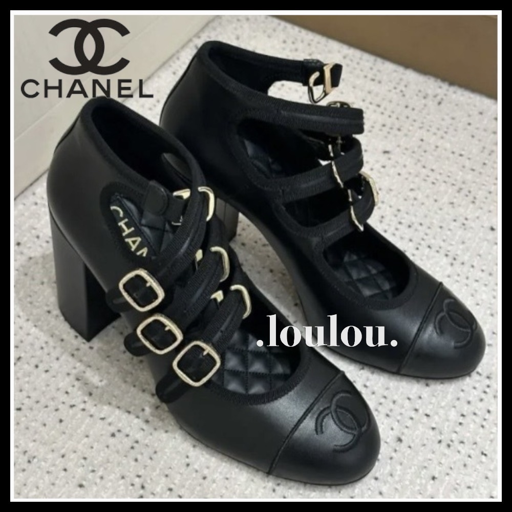 【トリプルストラップがインパクト◎】CHANEL メリージェーン