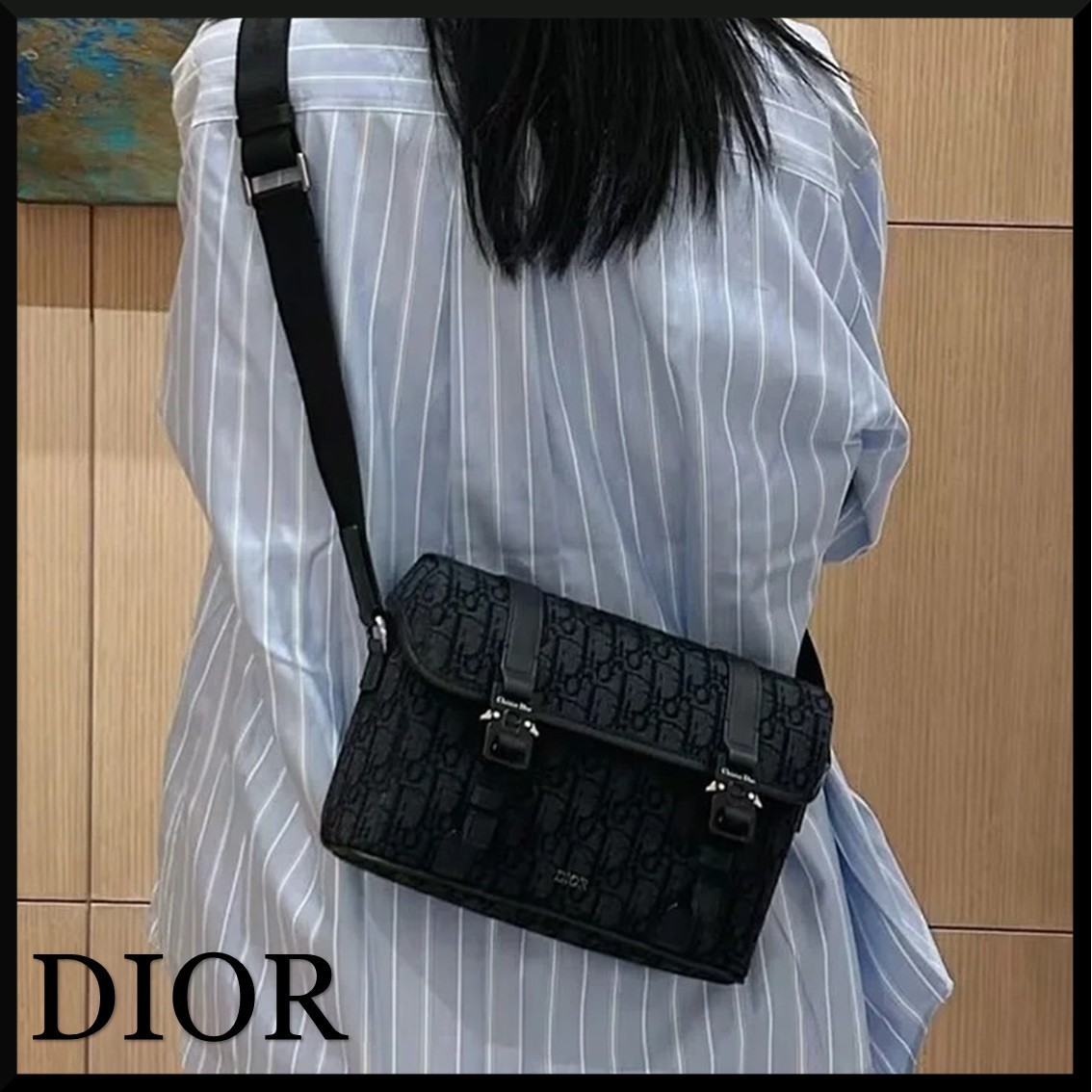 【カジュアル★実用的】Dior フラップ付き メッセンジャーバッグ