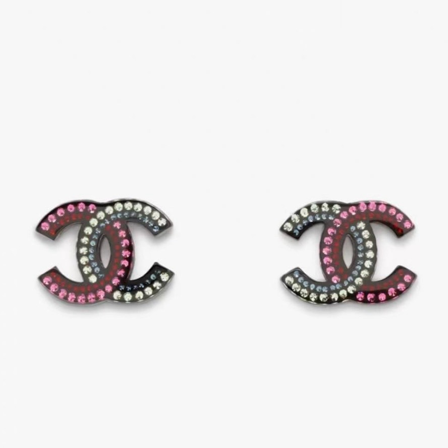 【クールに煌めくツートンカラー♡】CHANEL《ピアス》