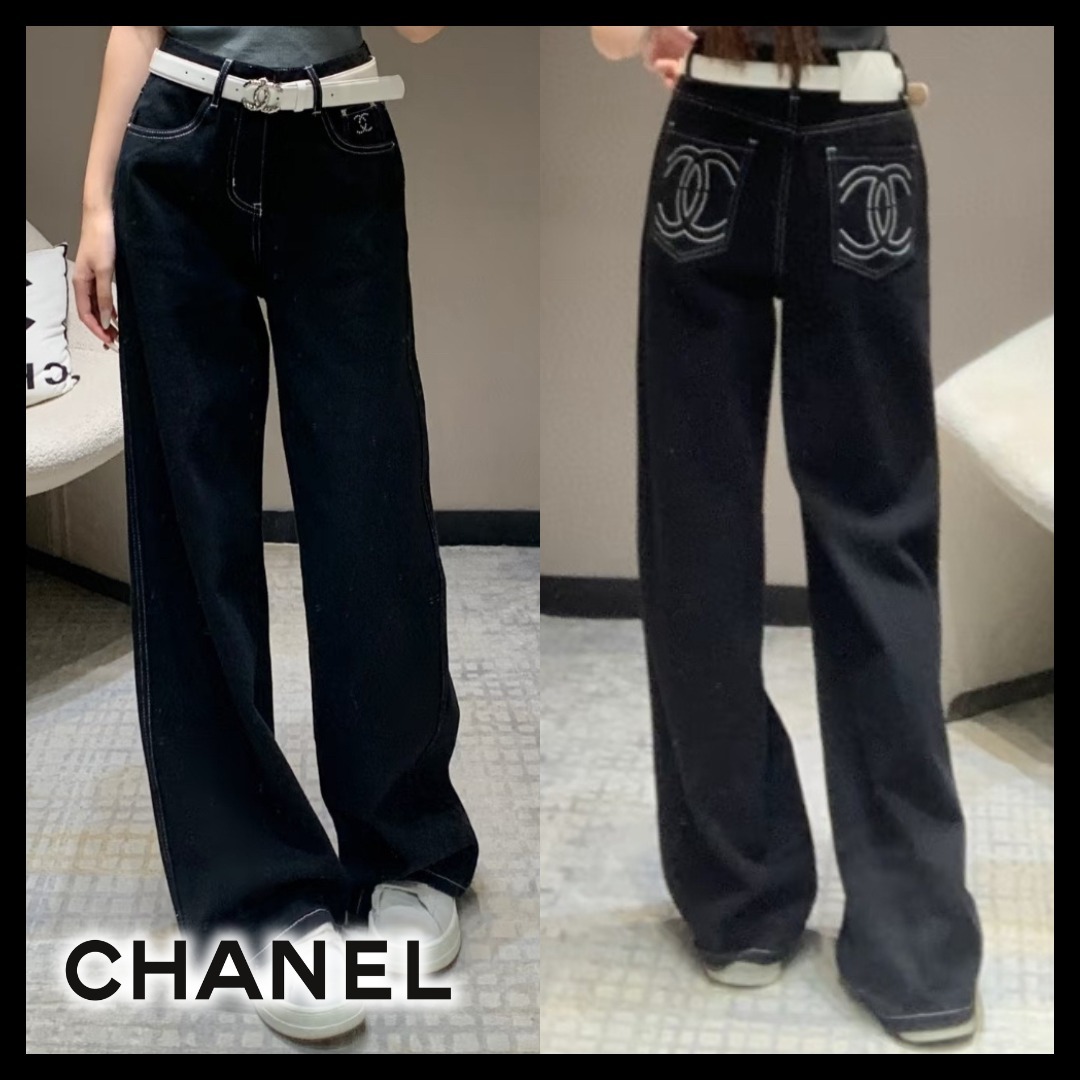 【後ろポケットのCCロゴがキュート♪】CHANEL デニム ジーンズ