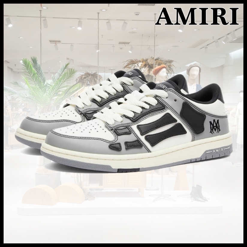大人気★【AMIRI】バーシティ スケル ロートップ スニーカー