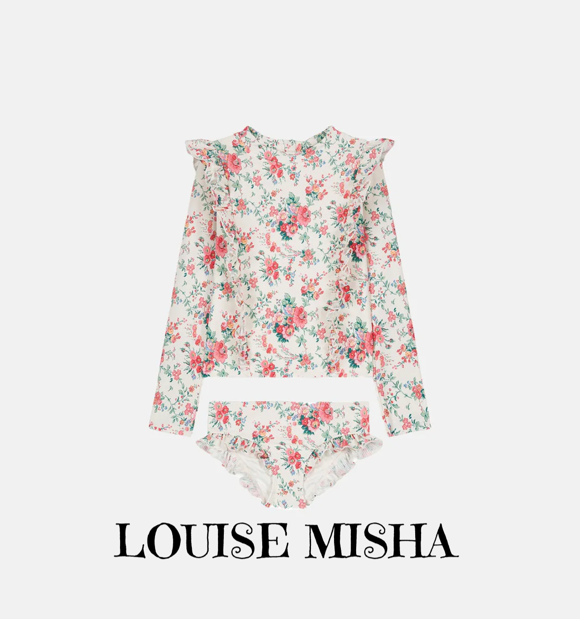 パリブランドLouiseMisha Yanika花柄ラッシュガード上下Set