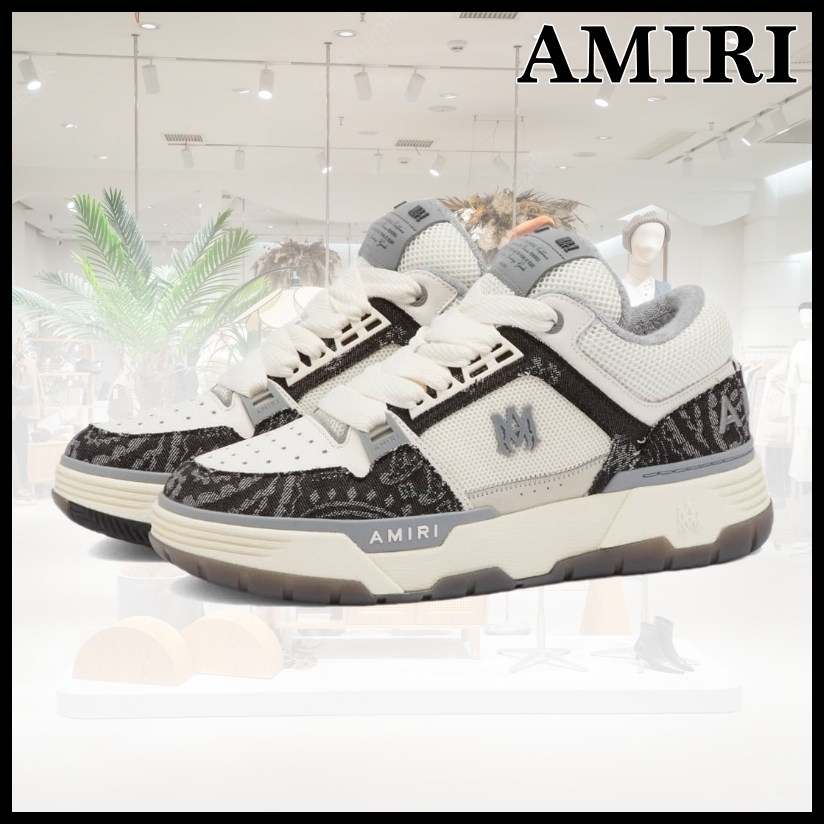 大人気★【AMIRI】バンダナデニム MA-1 スニーカー