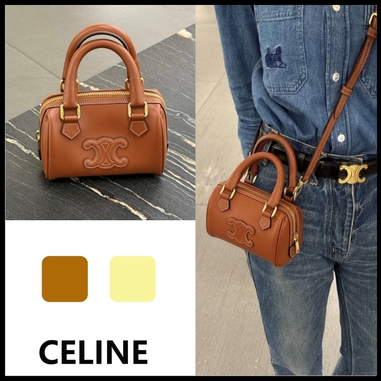 【CELINE】セリーヌ ミニ ボストン スムースカーフスキン