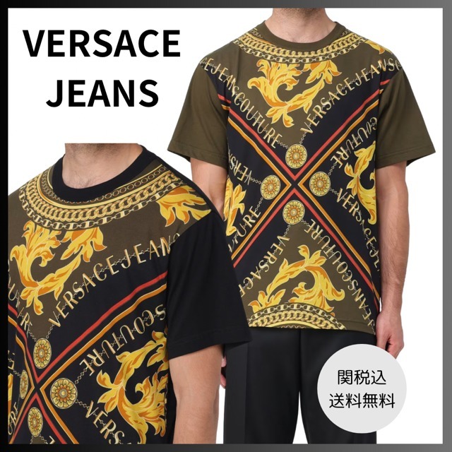 【VERSACE JEANS 】COUTURE ロゴ 半袖 Tシャツ 国内発送 関税込