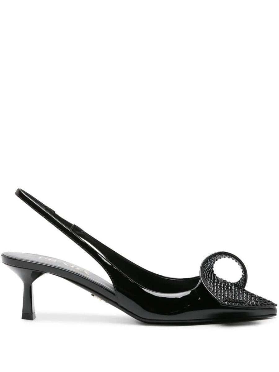 【関税＆送料込み】Prada Decollete Vernice E Crystal Shoes
