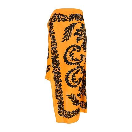 ETRO プリント クレープミディスカート オレンジ ETRO プリント クレープミディスカート オレンジ (ETRO/スカート