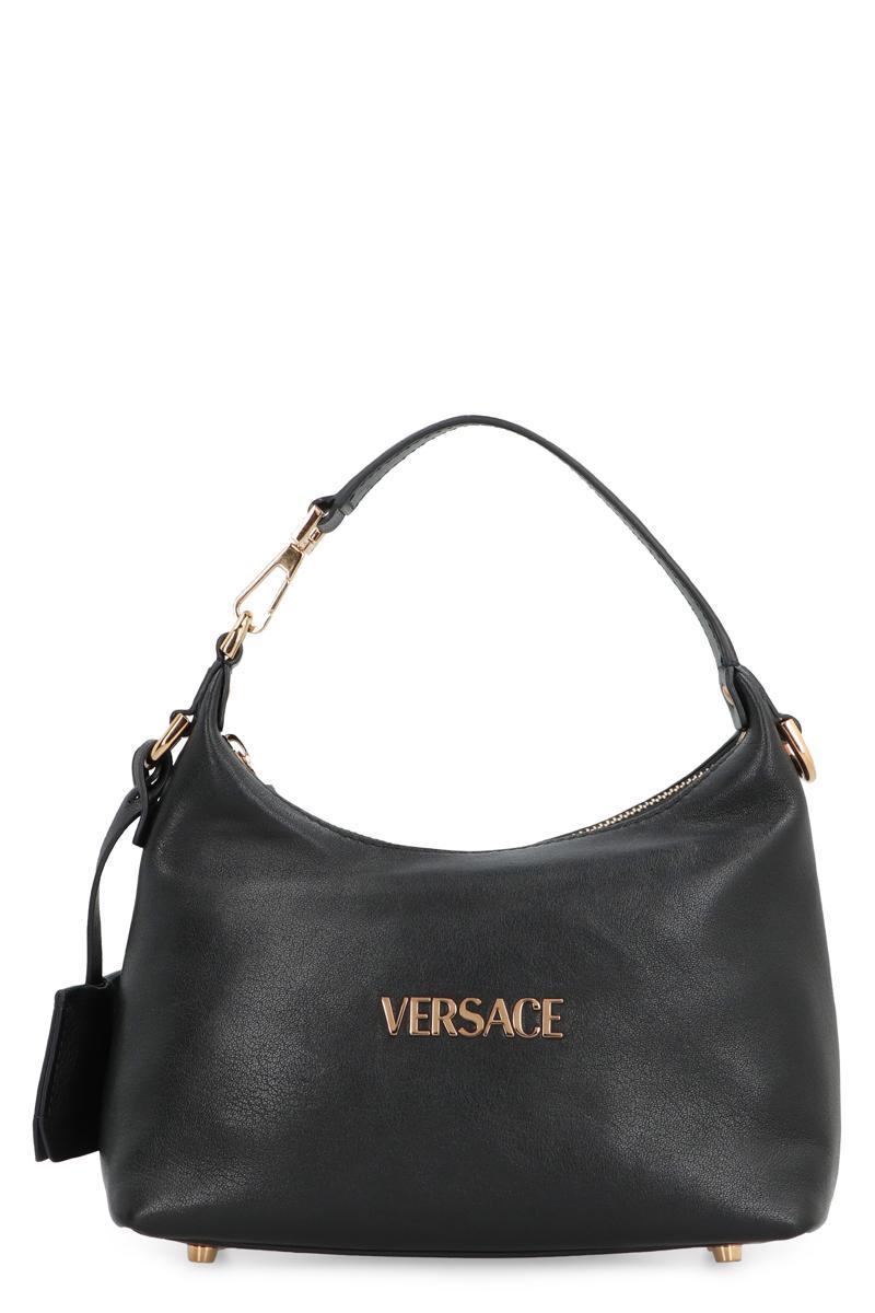 【関税＆送料込み】Versace Versace Tag Hobo Bag In Leather
