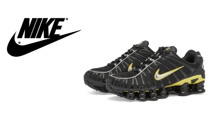 スニーカー Nike Shox Tl Sneaker Black, Silver & Yellow