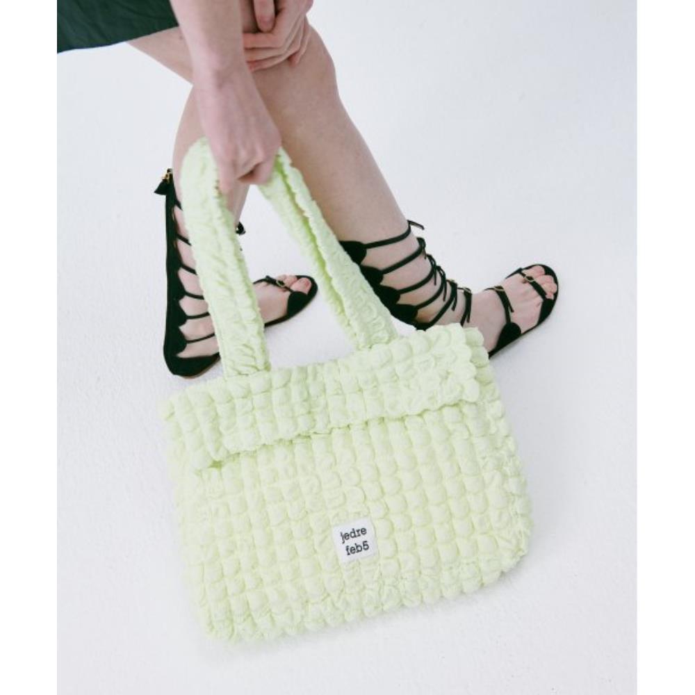 ☆JEDREFEB5☆ Croffle shoulder bag lime yellow