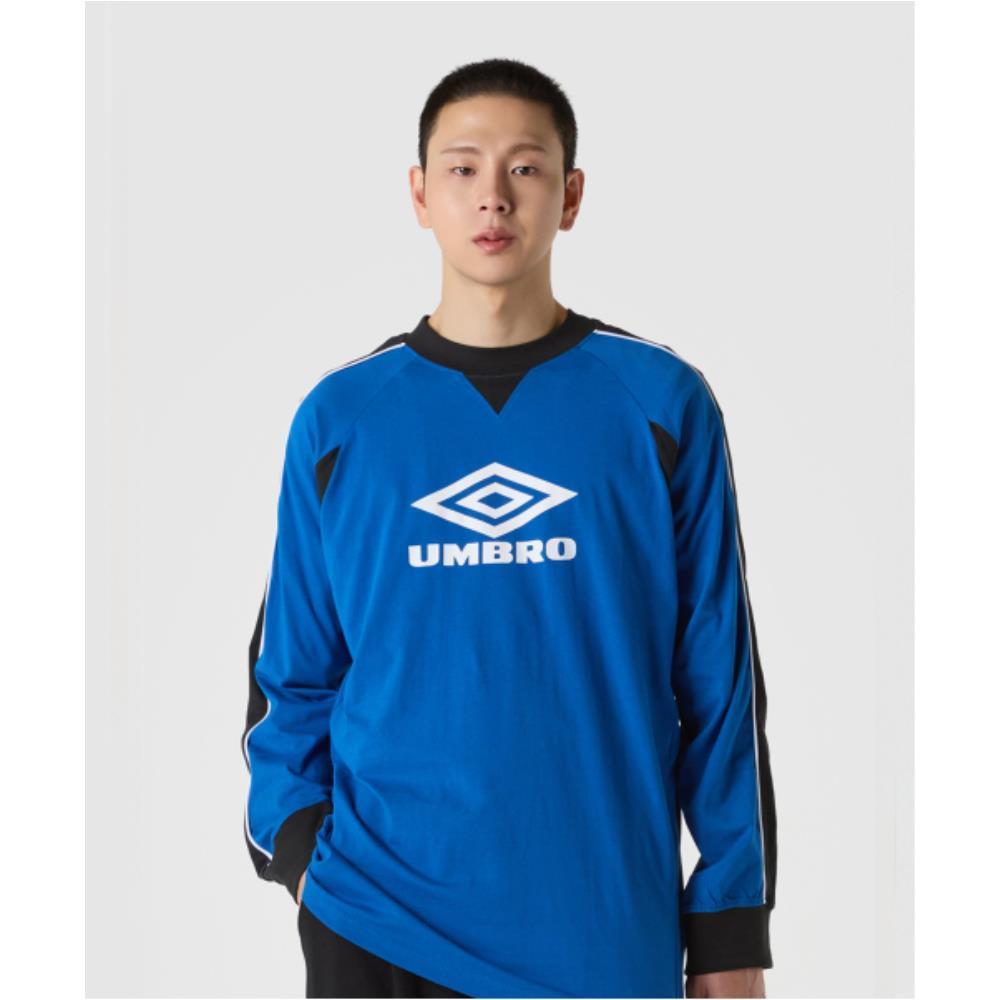 ☆UMBRO☆ NQ Panel Long Sleeve T-Shirt Blue UQ111CRL21 UQ111