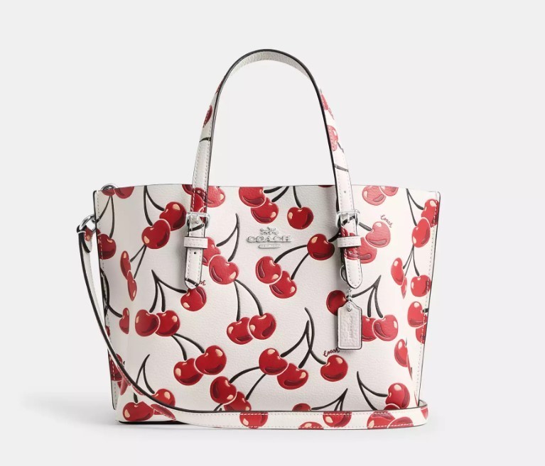 トートバッグ COACH Mollie Tote Bag 25 In Signature With Cherry CZ772
