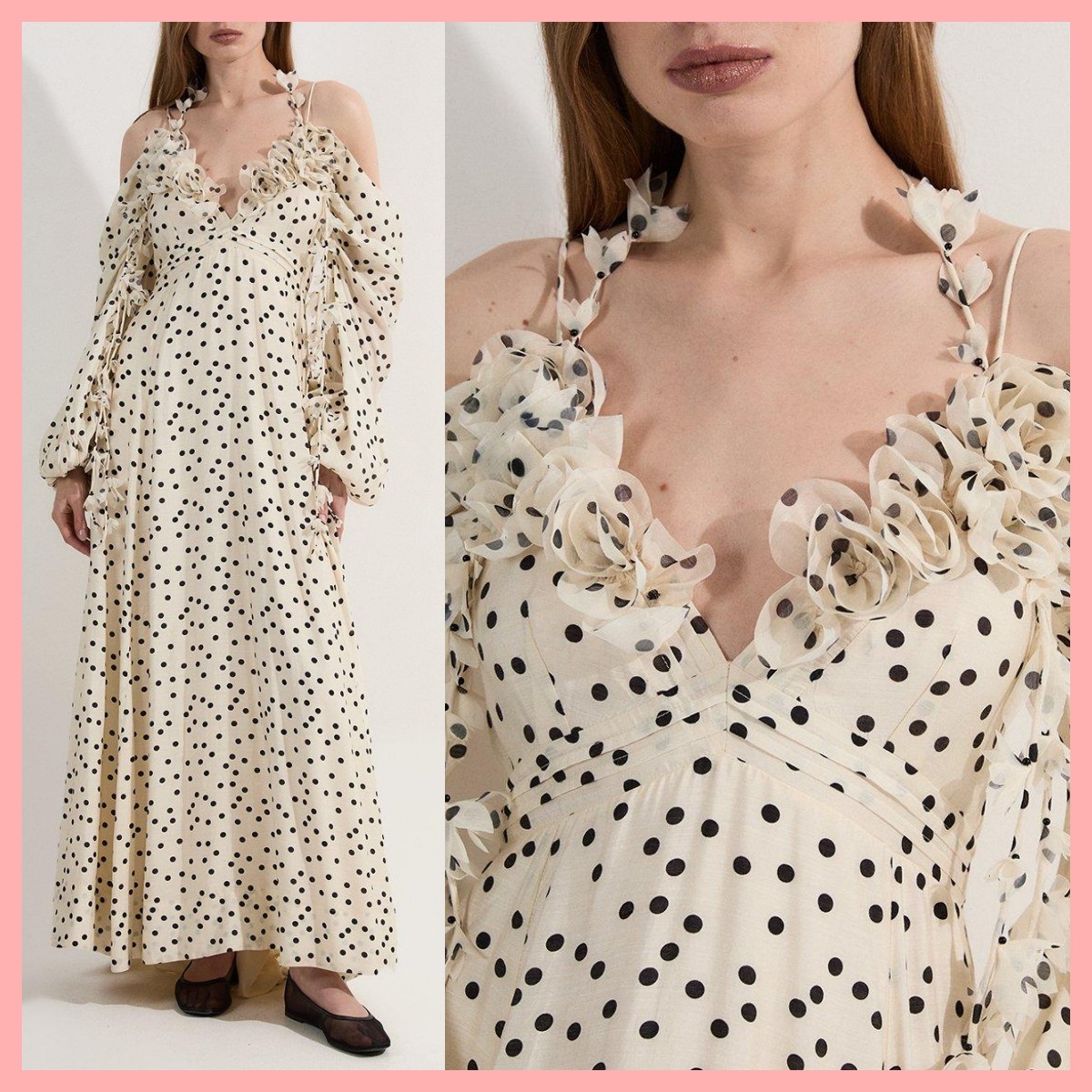日本未入荷★Karen Millen ドット柄マキシワンピース