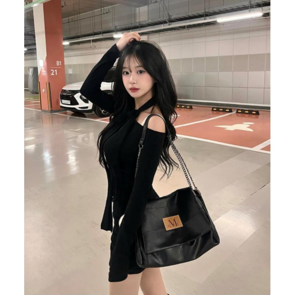 ☆MUCENT☆ Infinity Leather Chain Shoulder Bag Unisex