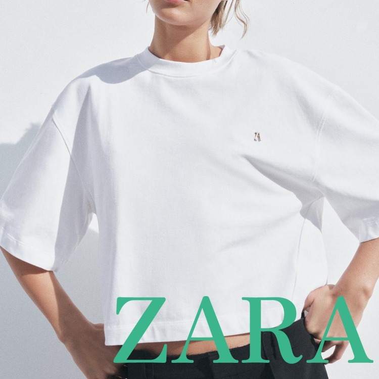【ZARA】オーバーサイズTシャツ ホワイト | 5644/159/250