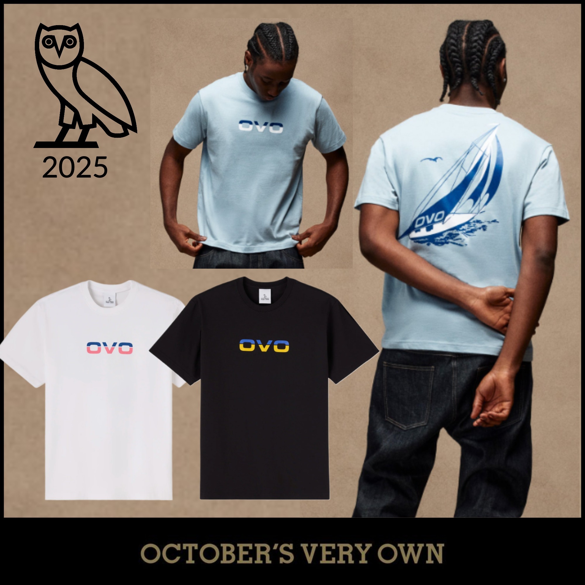 【October's Very Own】半袖 コットンTシャツ SAIL T-SHIRT