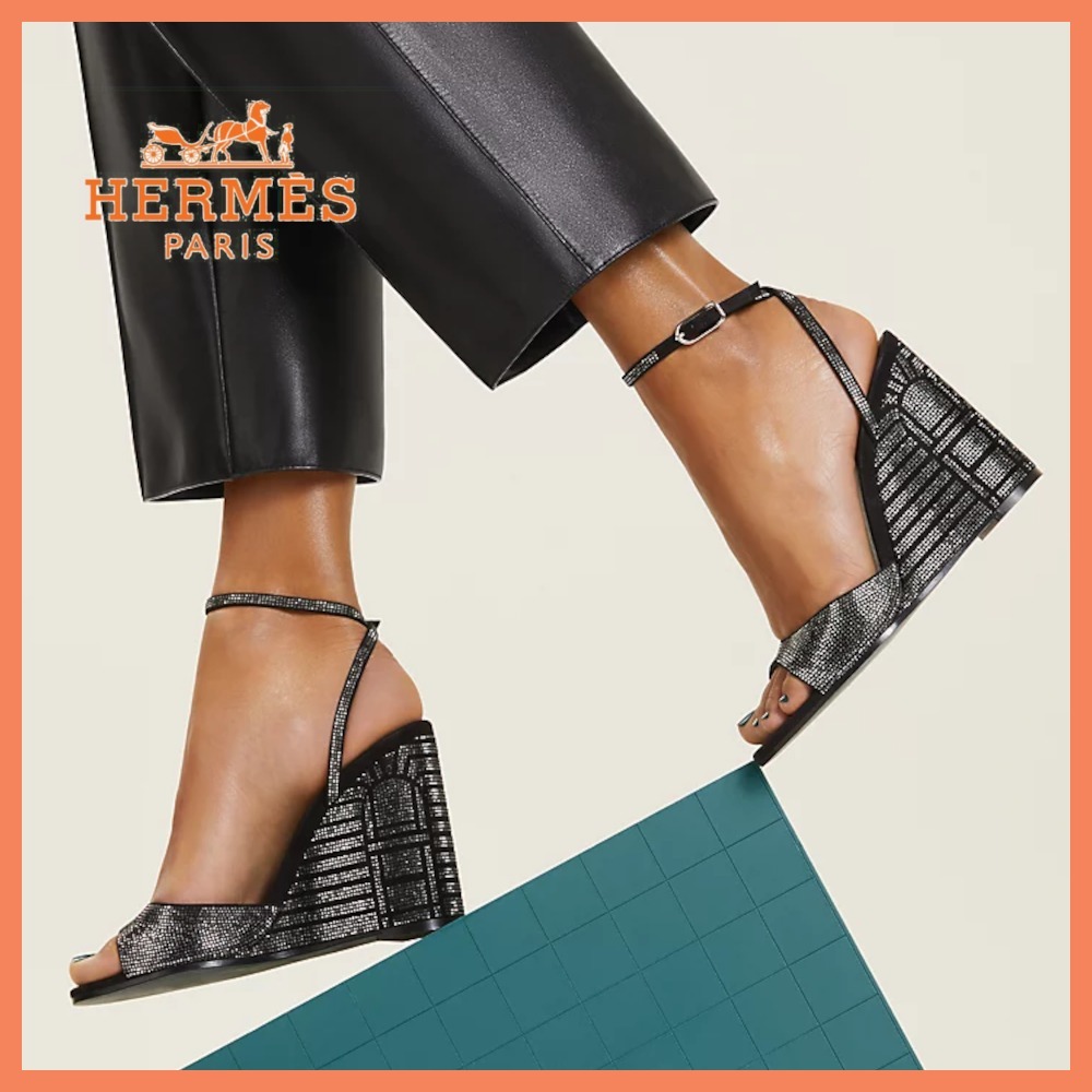【お洒落さん必見♪】 HERMES  サンダル  《ジョリー》100