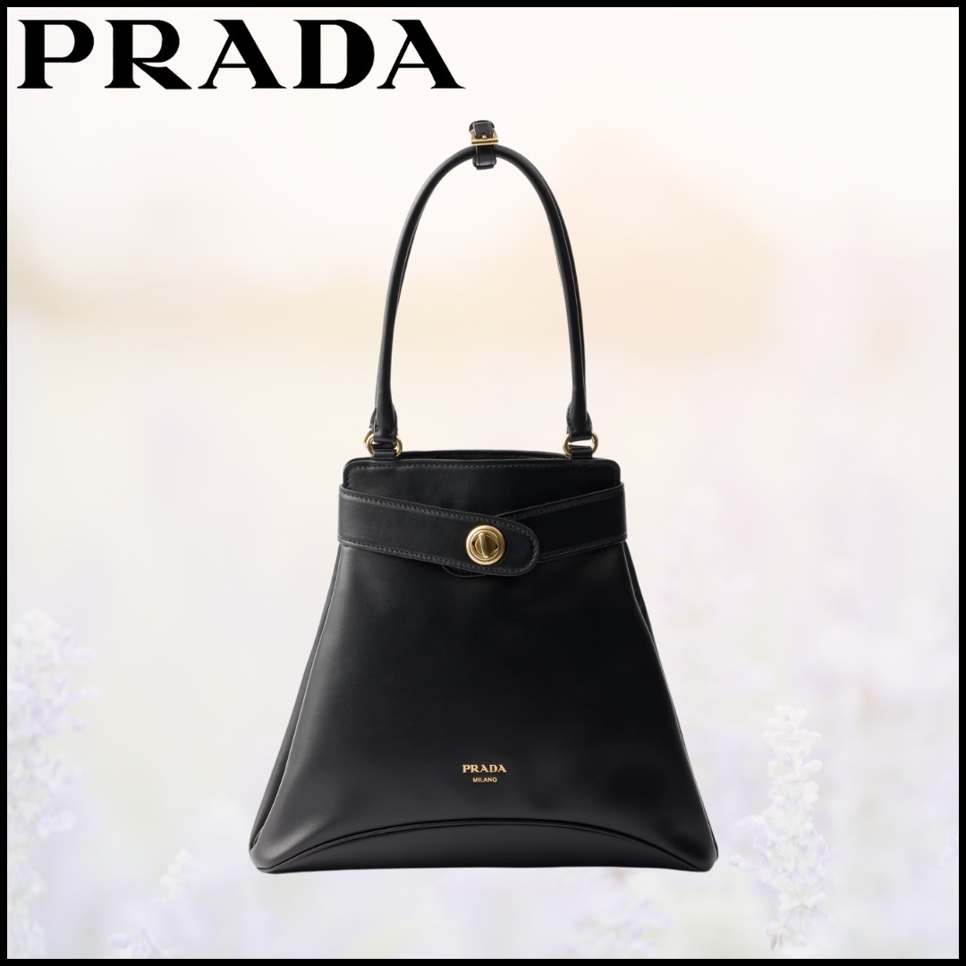 PRADA プラダ ミディアム レザー トートバッグ 2025SS 直営店