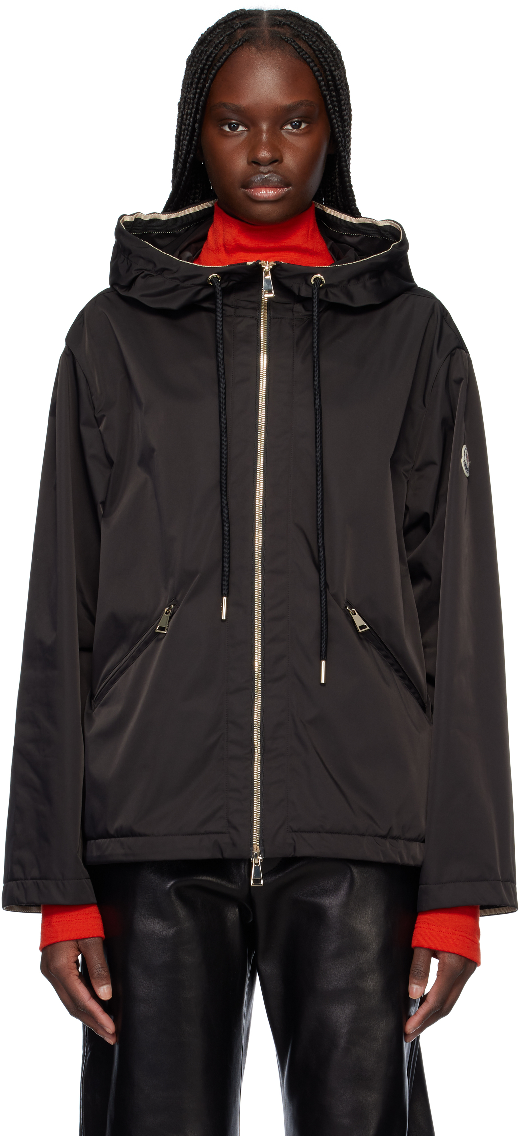 【関税込み】Moncler ブラック Cassiopea フード付きジャケット