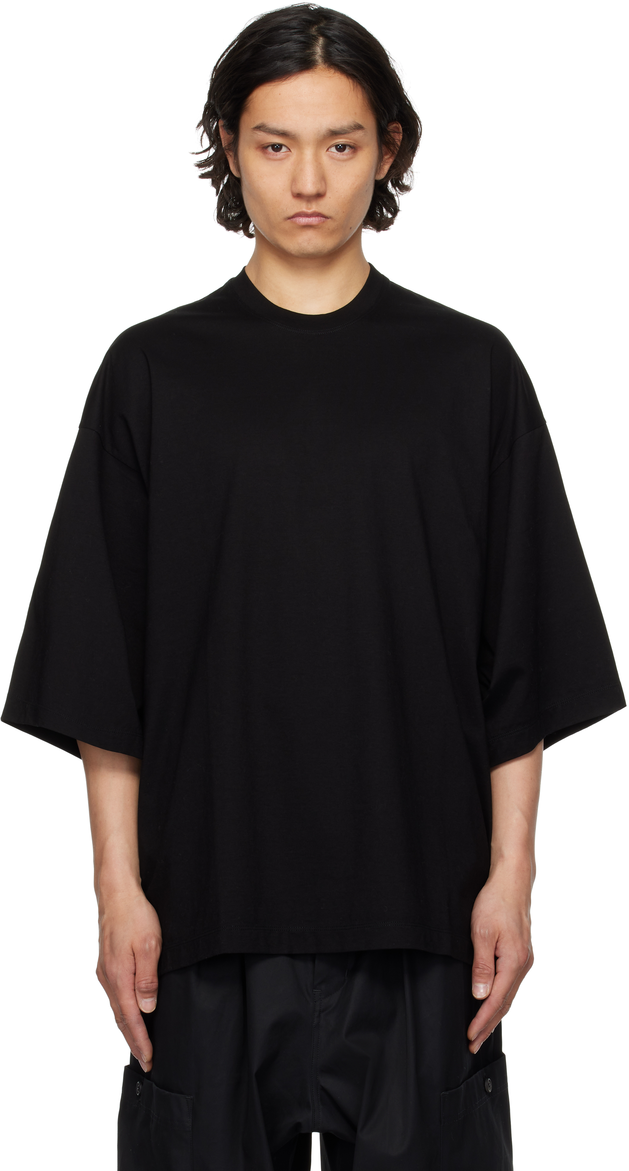【関税込み】JULIUS ブラック Cotton SZ Jersey Tシャツ