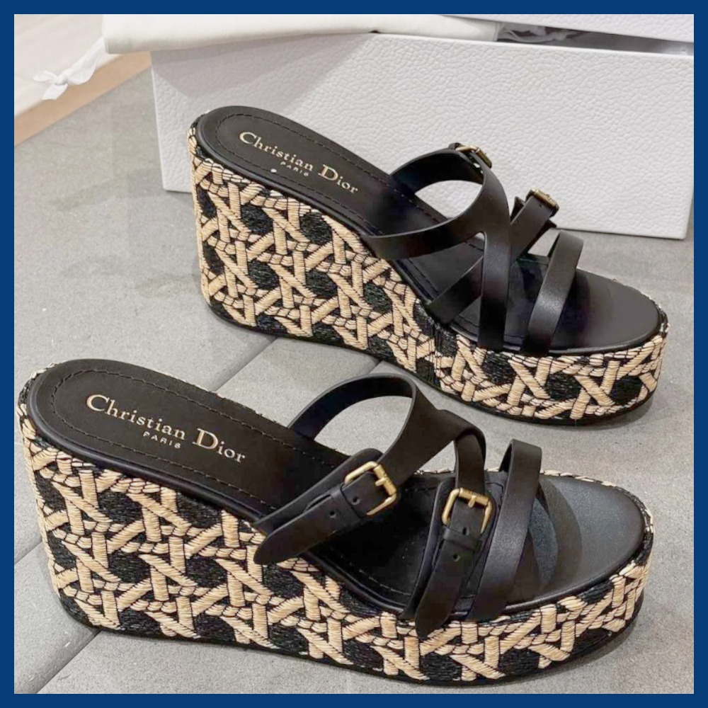 【オシャレにまとまる★】DIOR L'Amazone Dior ウェッジスライド