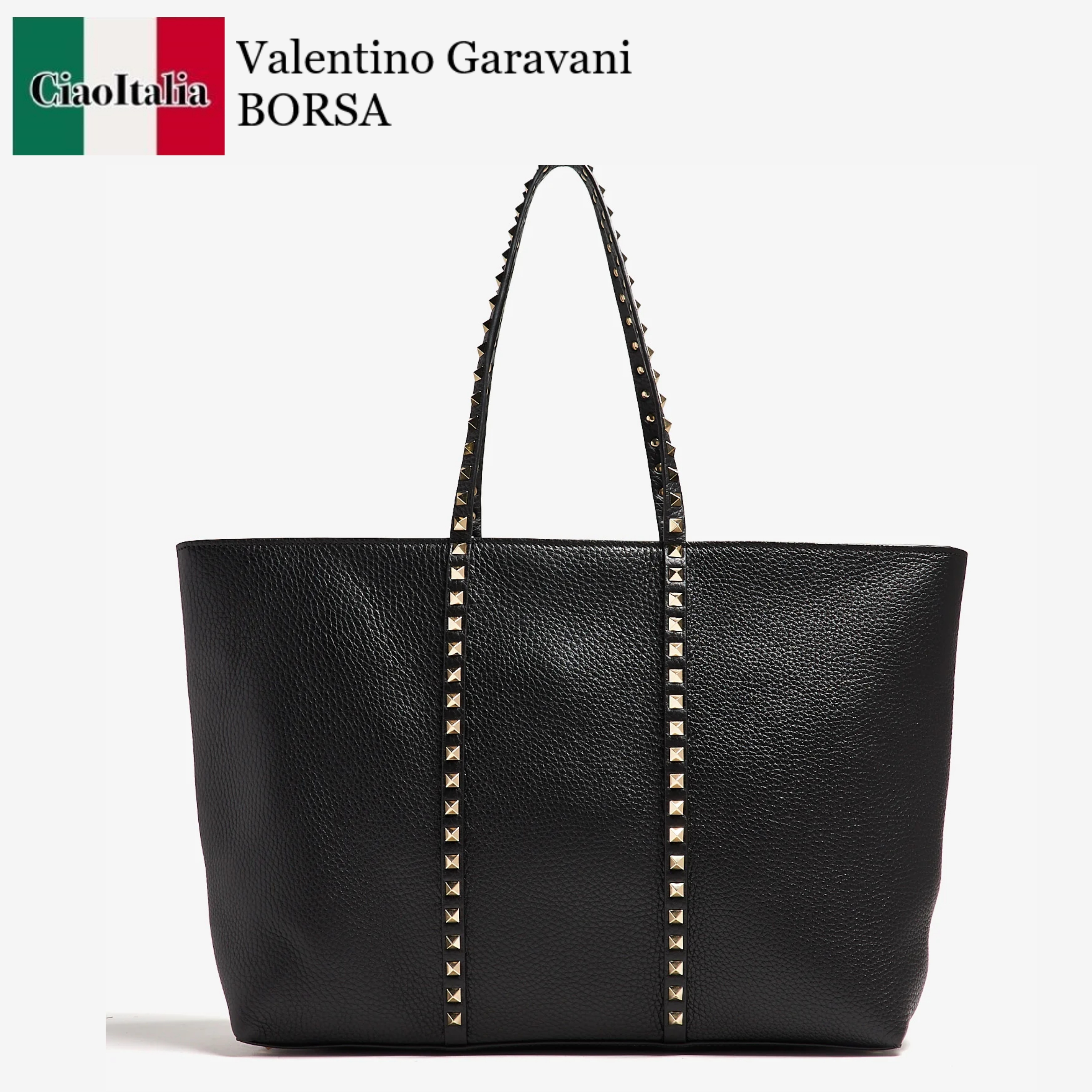 トートバッグ Valentino Garavani Borsa Rockstud Media In Pelle