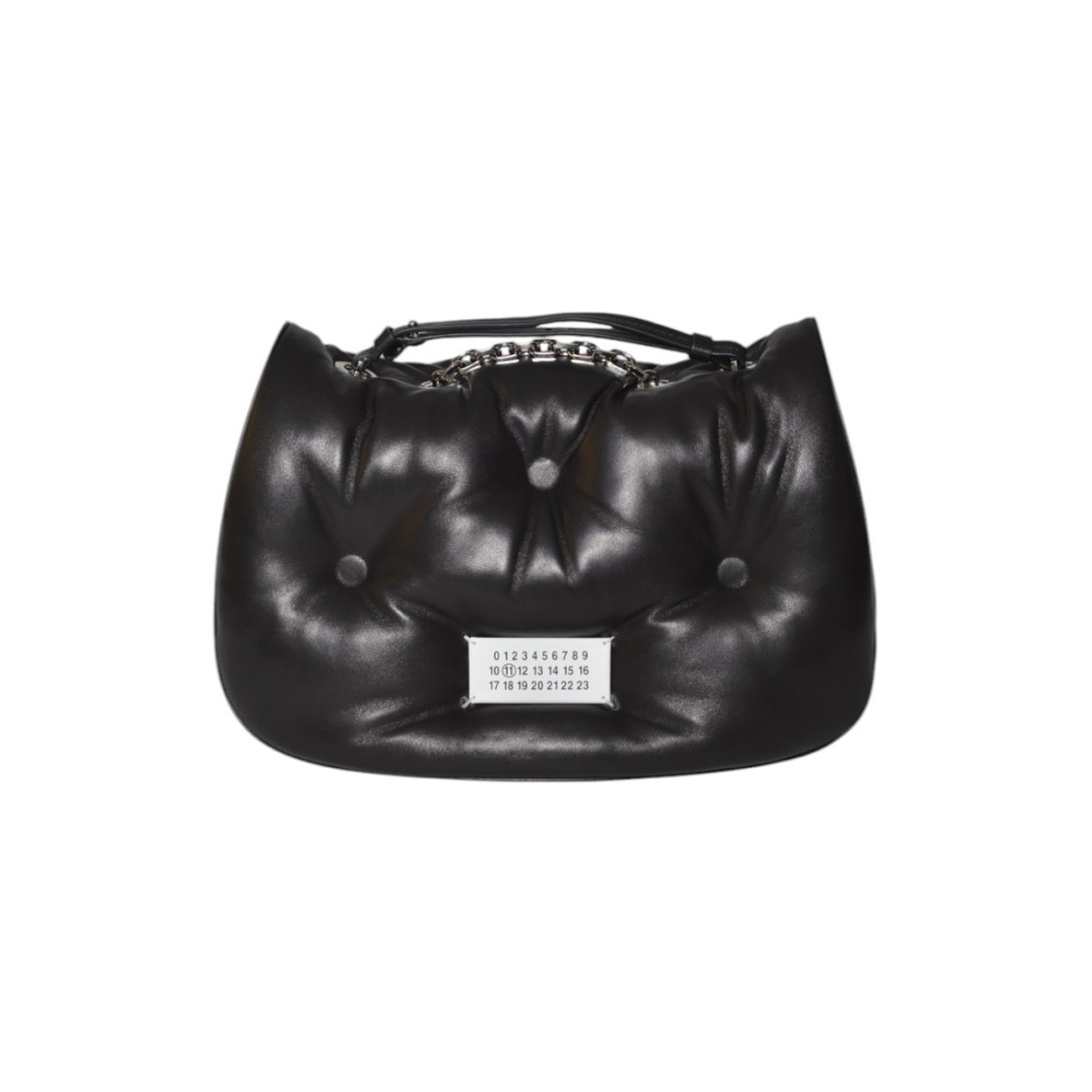 ショルダーバッグ・ポシェット Maison Margiela Glam Slam Flap Medium Black Leather