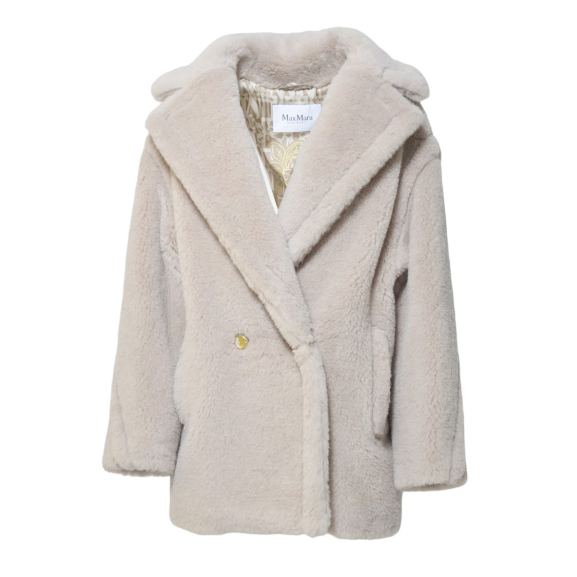ブルゾン Max Mara Cuba Teddy Coat In Alpaca And Sand Wool