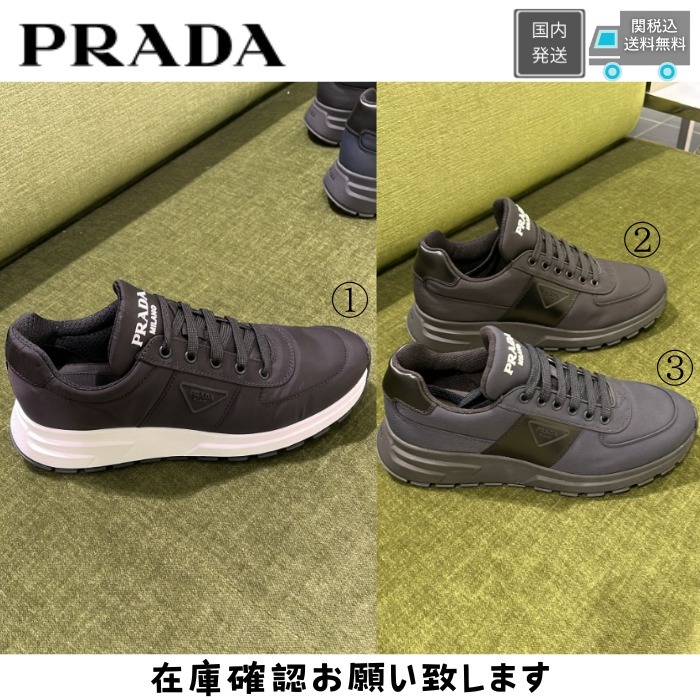 SALE♪関税込【PRADA】Men's レースアップ スニーカー