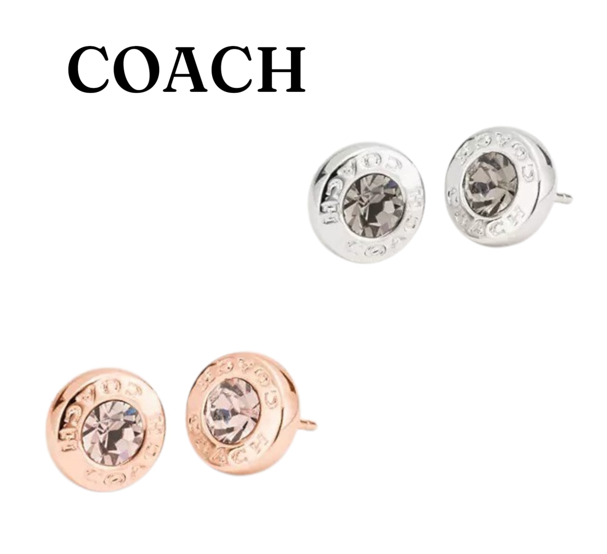 COACH オープン サークル ストーン ストランド ピアス