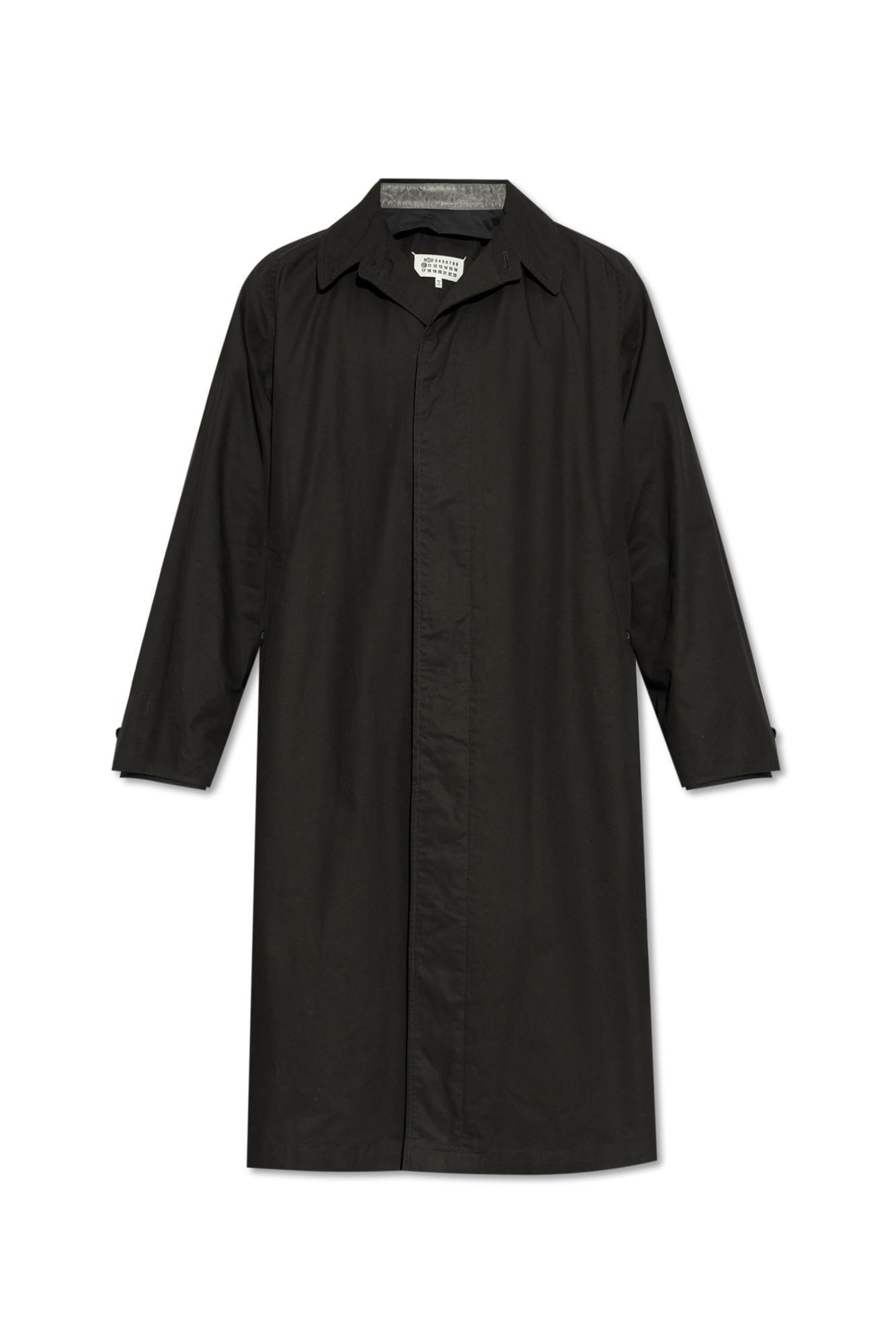 【送料&関税込】Maison Margiela Black Cotton Trench Coat