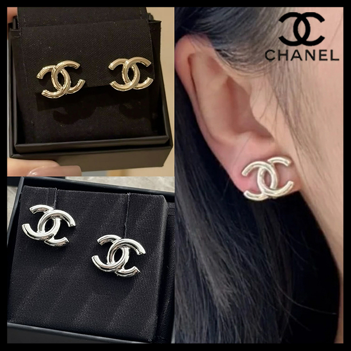 【シンプルで大人気♡】CHANEL CCロゴ ピアス