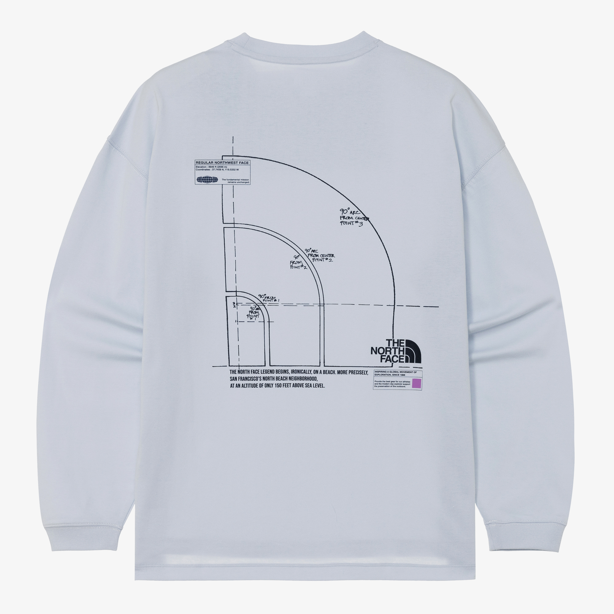 Tシャツ・カットソー [The North Face] DOME LOGO L/S R/TEE - LIGHT_BLUE