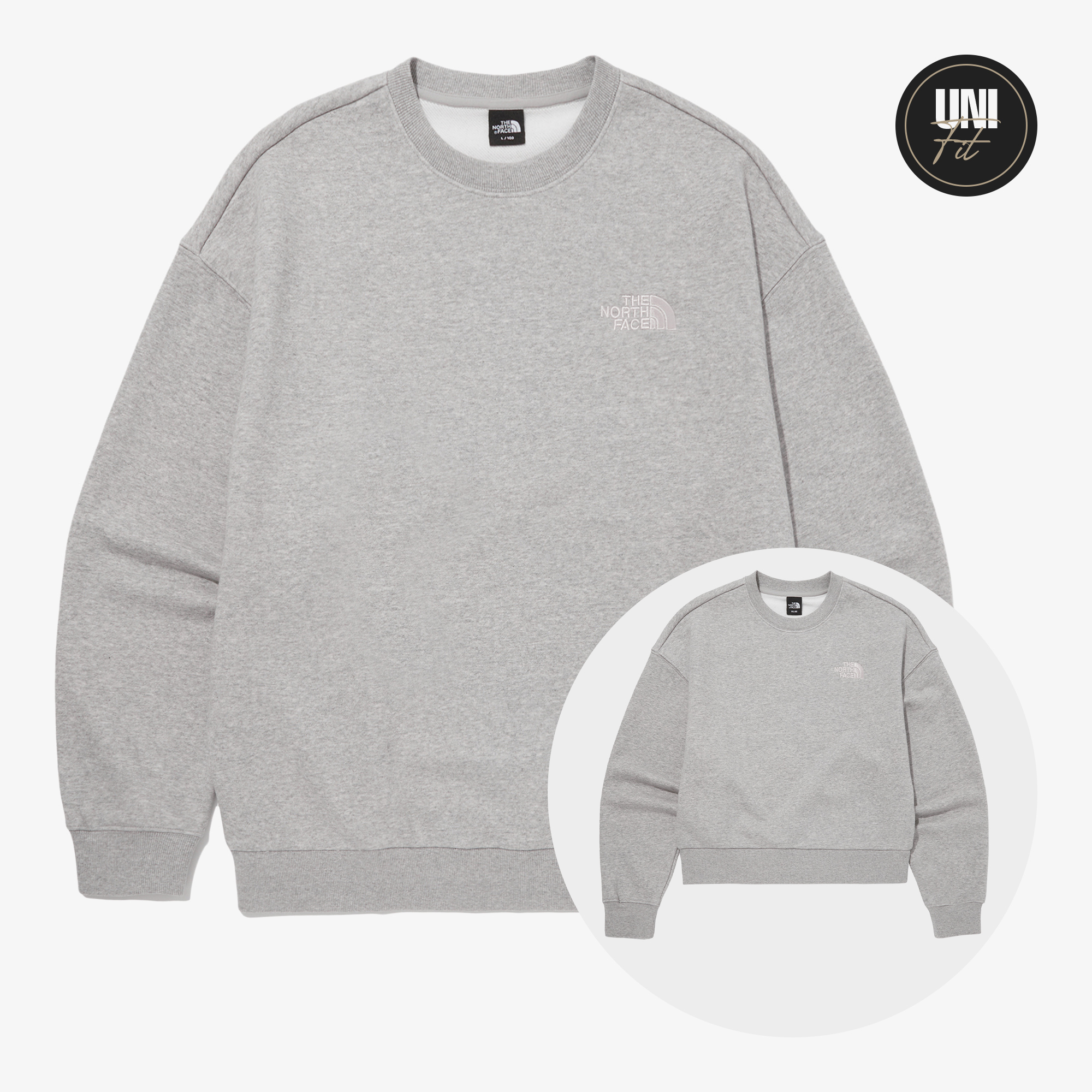 Tシャツ・カットソー [The North Face] KINETIC FLEECE SWEATSHIRTS - MELANGE_GREY