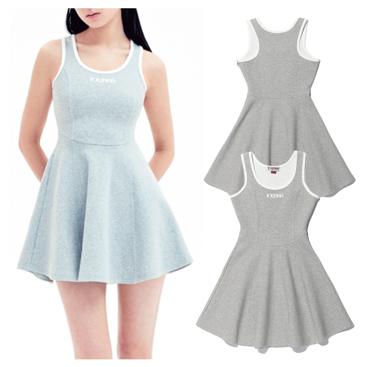 ワンピース YOUHEE RINGER FLARE MINI DRESS 5BNY744