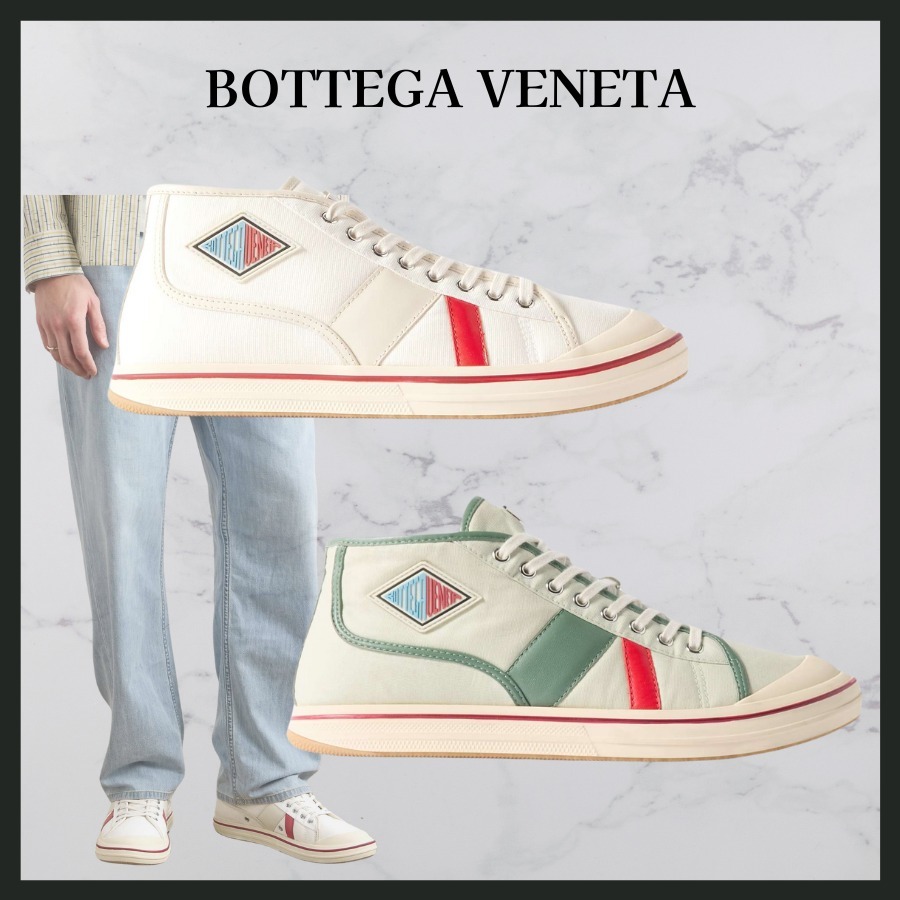 ★関税込★ BOTTEGA VENETA ロゴアップリケ スニーカー