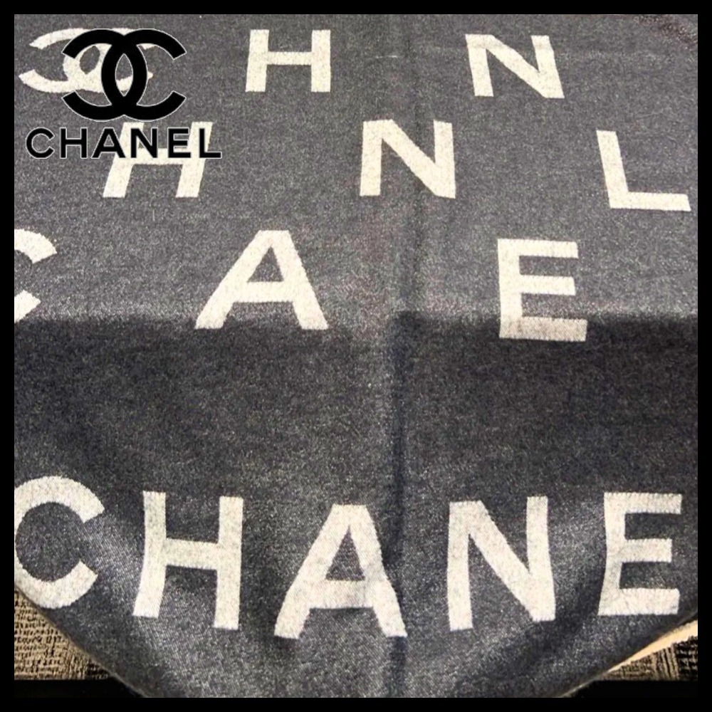 【ロゴがお洒落♪】CHANEL カシシル ストール