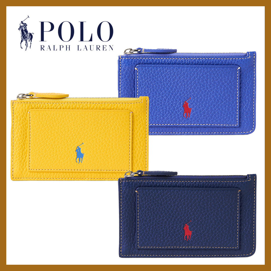 優雅さ◎【POLO RALPH LAUREN】Polo Play レザー カードケース