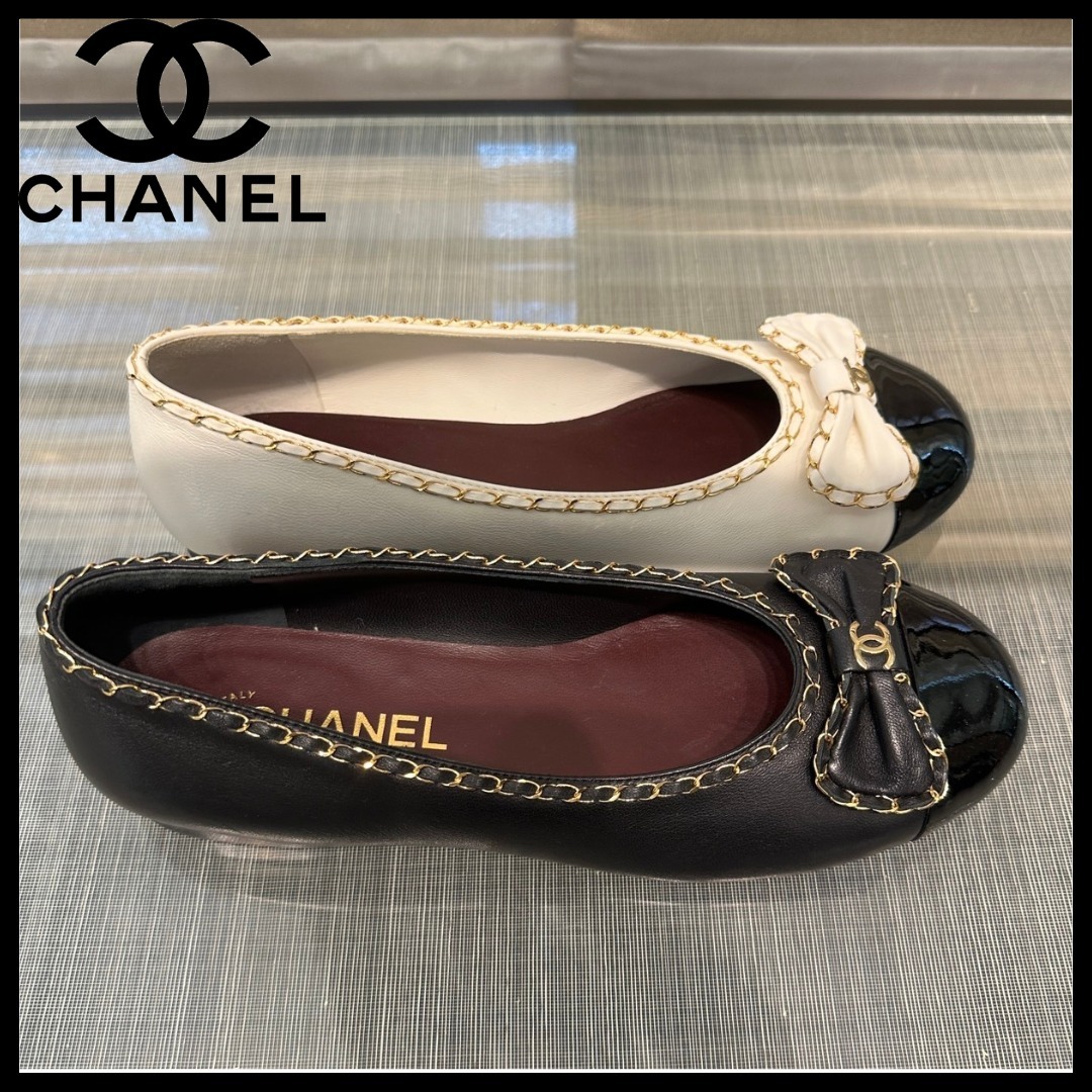 【CHANEL】チェーン＆リボンがキュート♪ バレリーナ