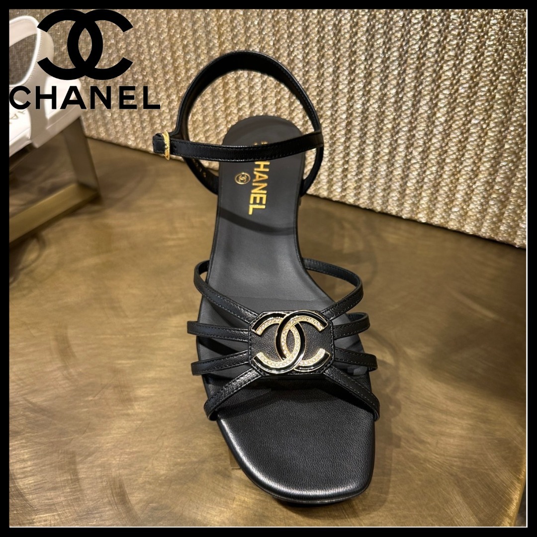 【CHANEL】25P エレガントで上品♪ ロゴ サンダル