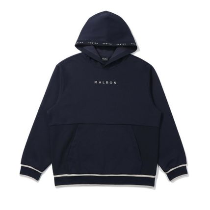 黒M マルボンゴルフ ハーフジップ スウェット Malbon Golf メンズ