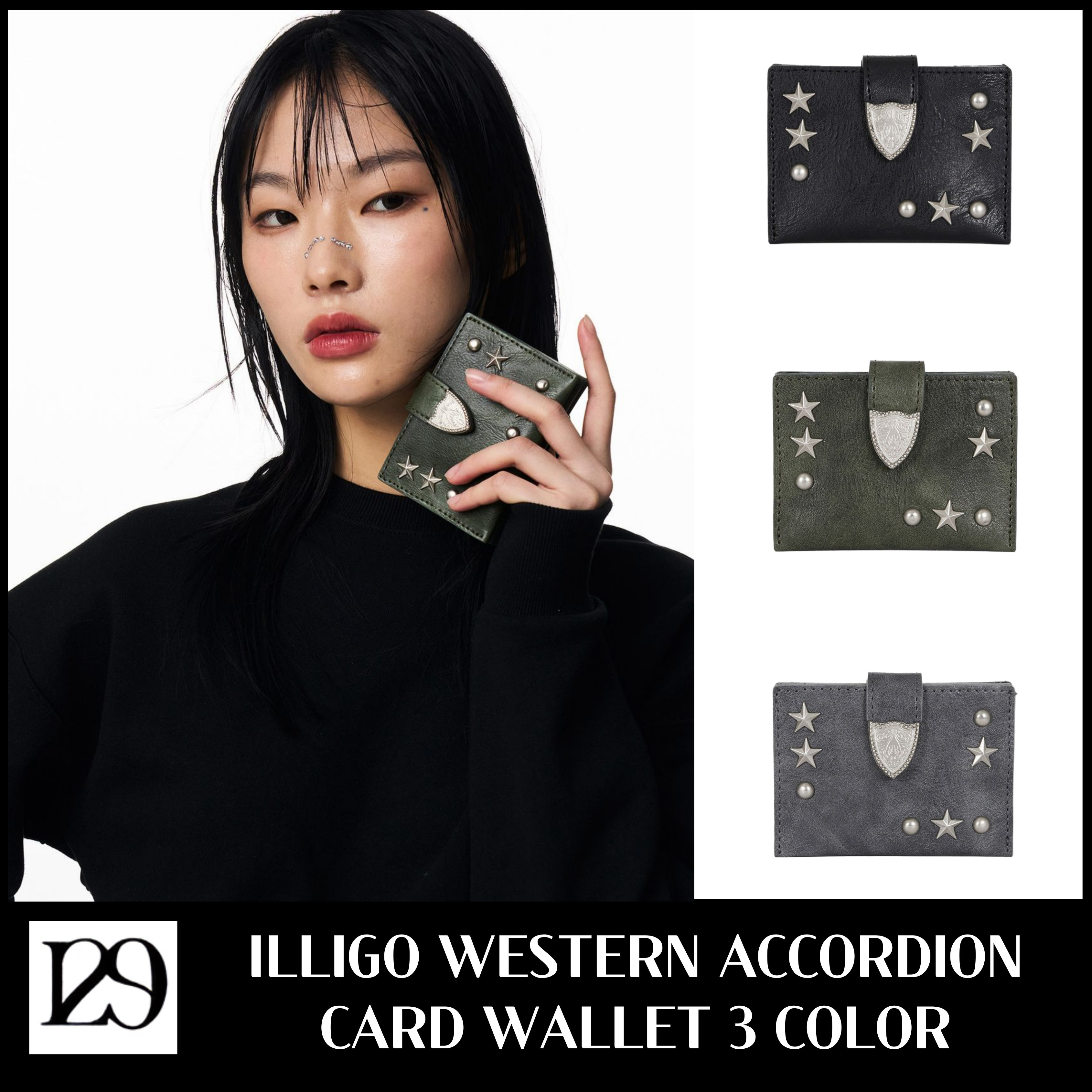 ★ILLIGO★ WESTERN ACCORDION CARD WALLET