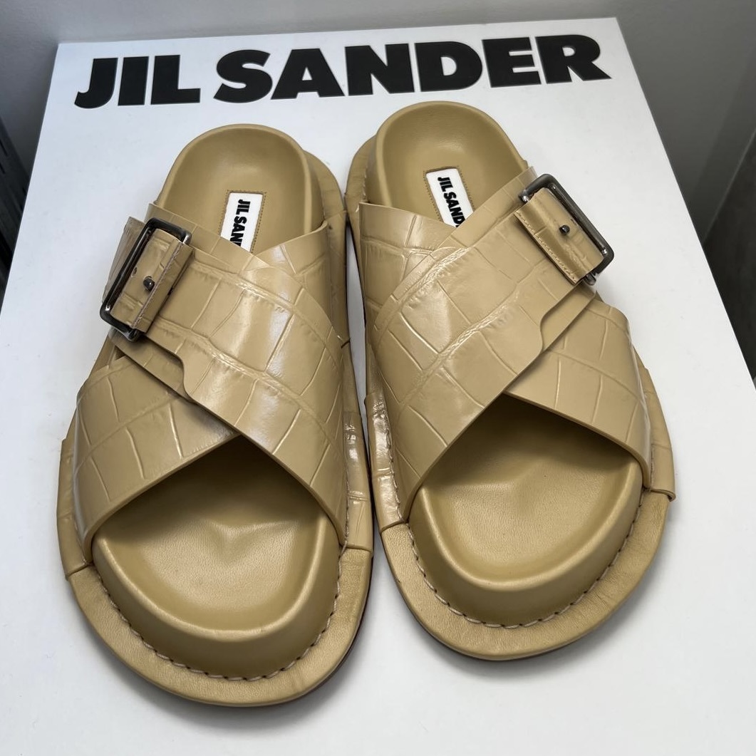 直営店☆JIL SANDER☆最終SALE! クロスストラップ サンダル