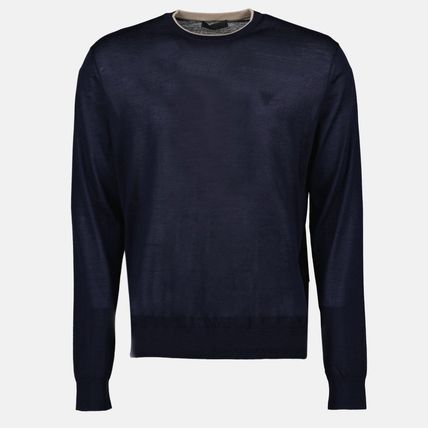 ネイビー（紺）系 PRADA(プラダ) ニット・セーター(メンズ