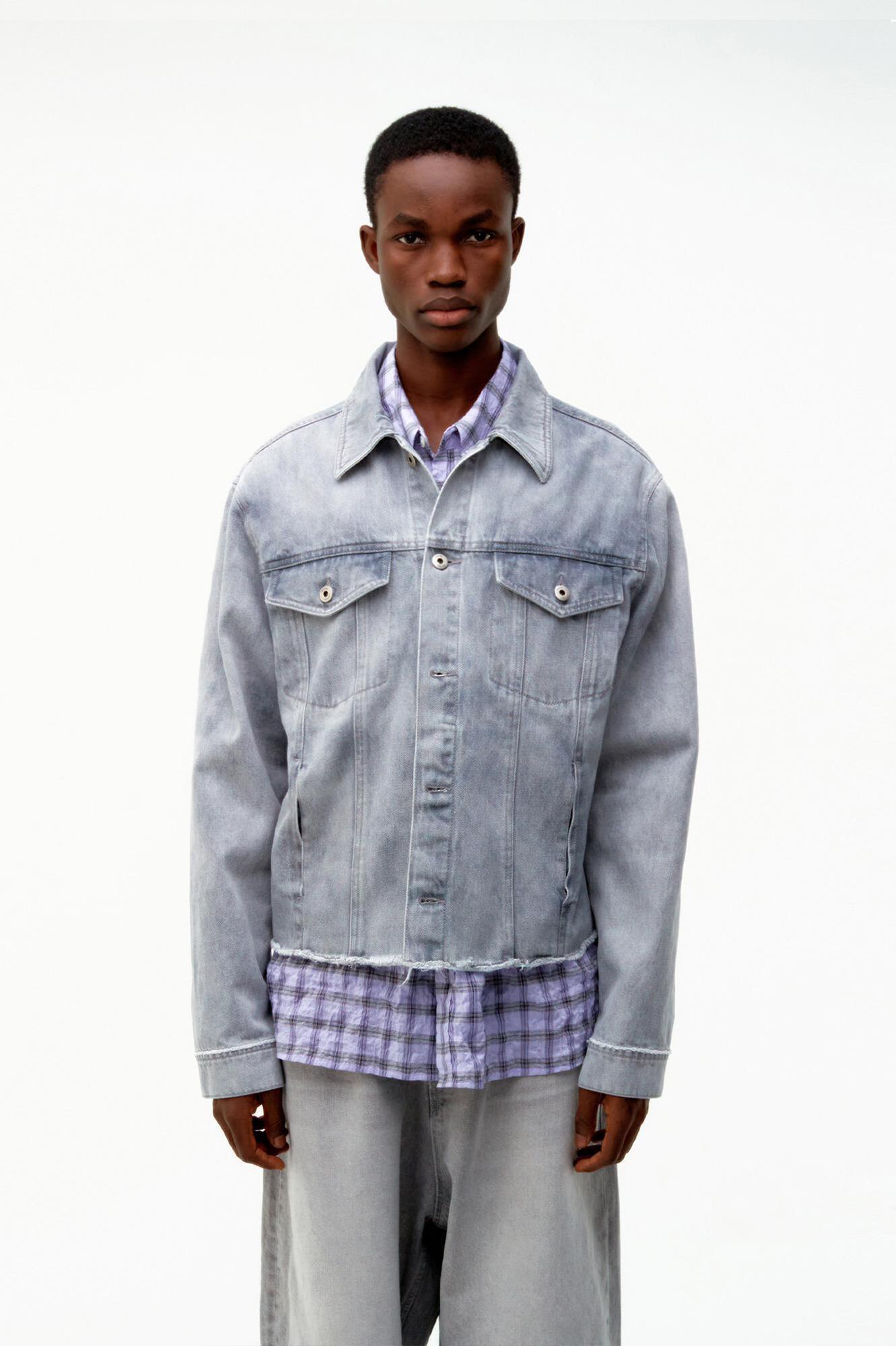 【COOR】人気/ジャケット ★Shadow Wash Cutoff Denim Tracker★ COOR】人気/ジャケット ☆Shadow Wash Cutoff Denim Tracker