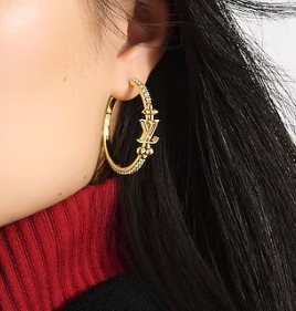 LouisVuitton☆フープ ピアスLV アイコニック_パリ発