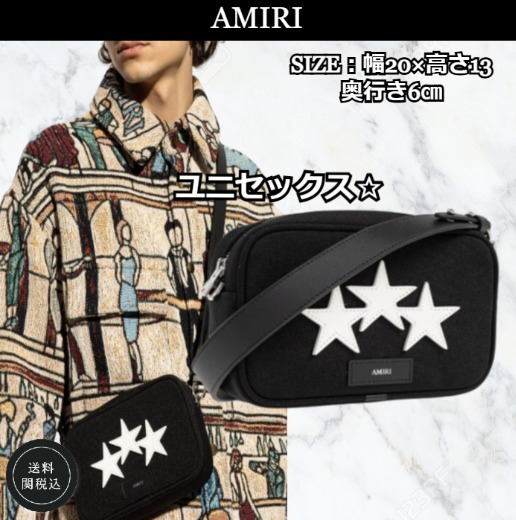 ユニセックス☆【AMIRI】THREE STAR ショルダーバッグ
