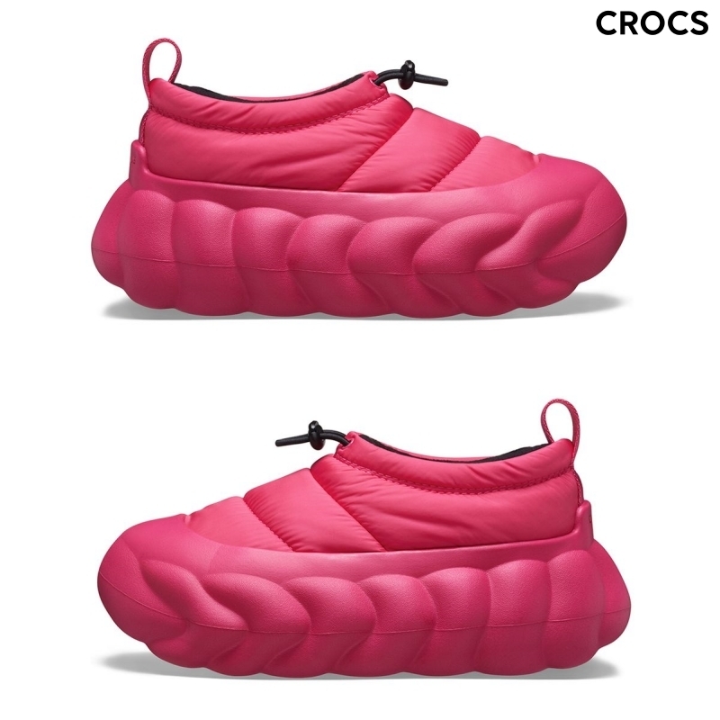 [CROCS] スリッポン 厚底 OVERPUFF SHORTY ドラゴンフルーツ
